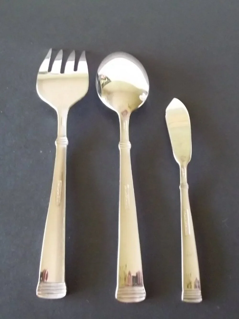 Zenith Frost Stainless by Wallace, Meat Fork, Serving Spoon, Butter Knife